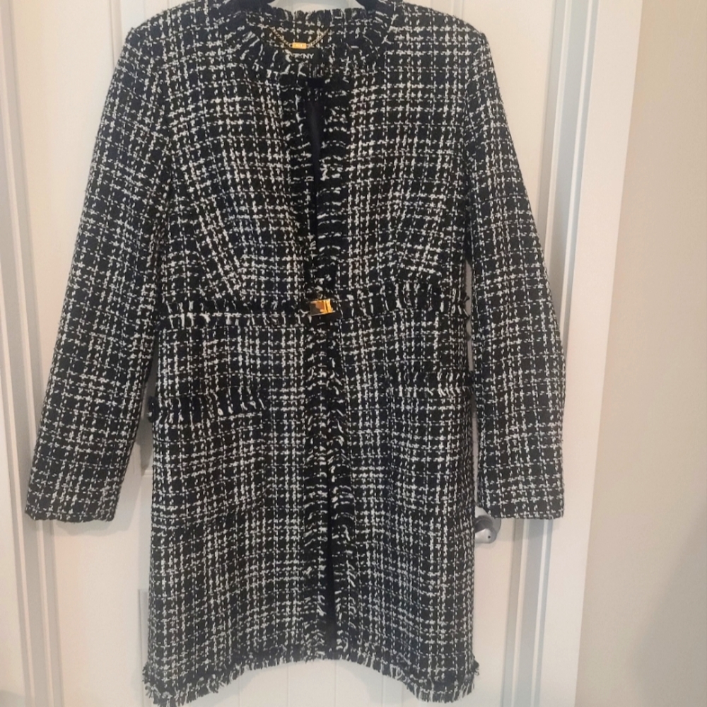 DKNY tweed coat